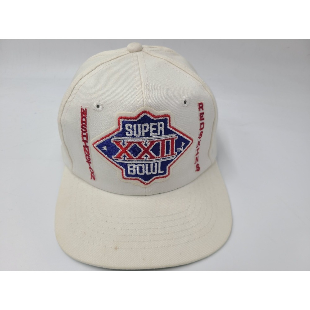 Vintage Washington Redskins Super Bowl XXII‎ AJD Snapback Hat Cap 80s NFL White